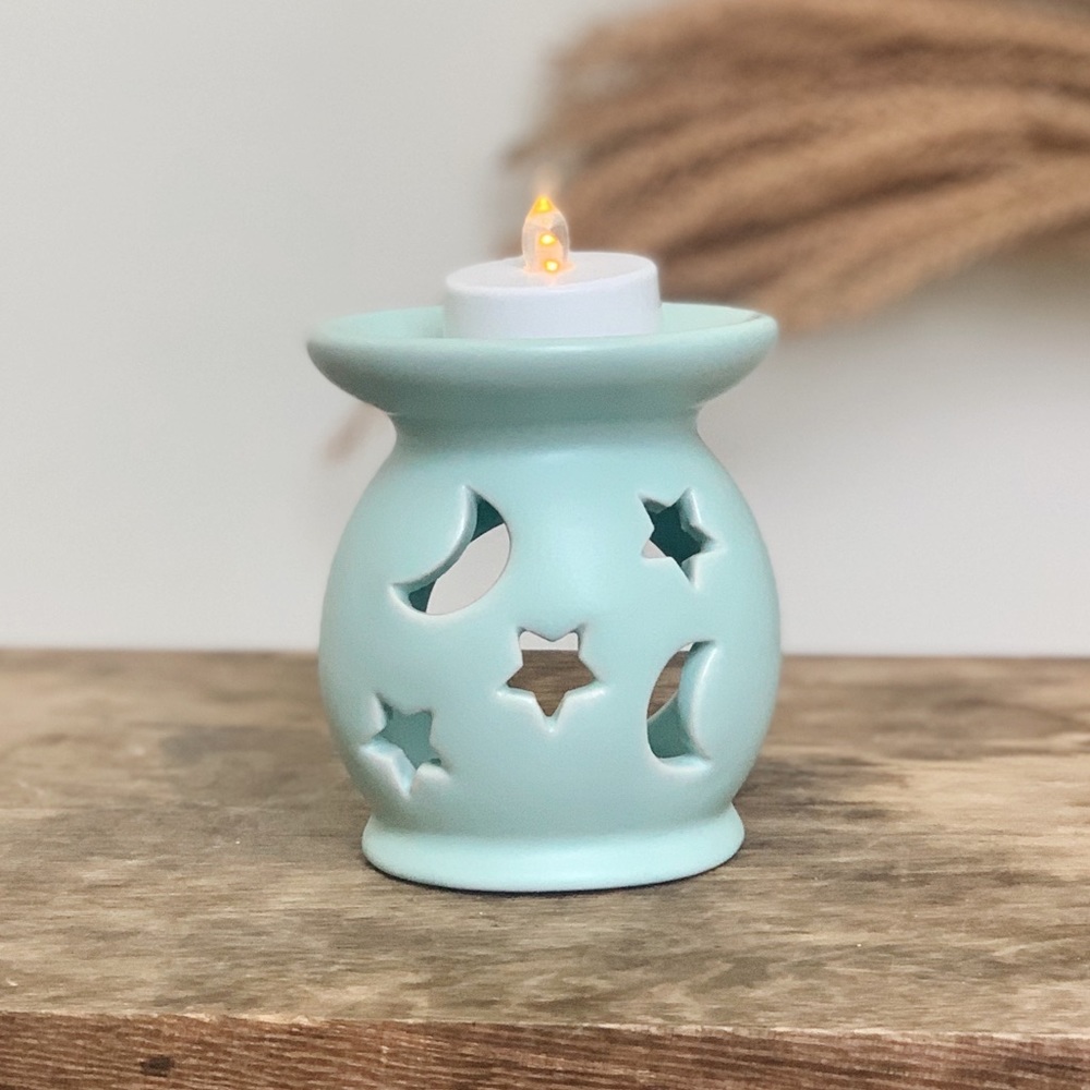 Mint Green 🌙 ⭐️Candle Holder Wax Melter